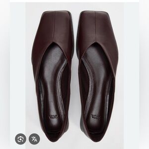 Zara Dark Brown Flats